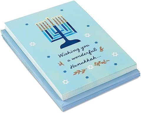 Hallmark Tree of Life Hanukkah Cards Set 16 Modern Menorah