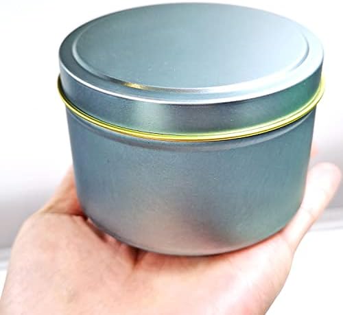 Unixing 8oz Metal Candle Tins - 12 Pack DIY Set