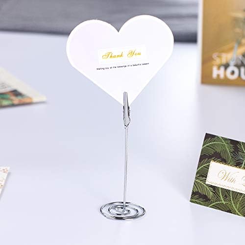 Artliving 12pcs Place Card Holder with Silver Base