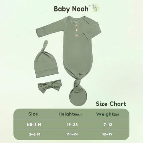 Noah Baby Knotted Gown for Newborn Photography
