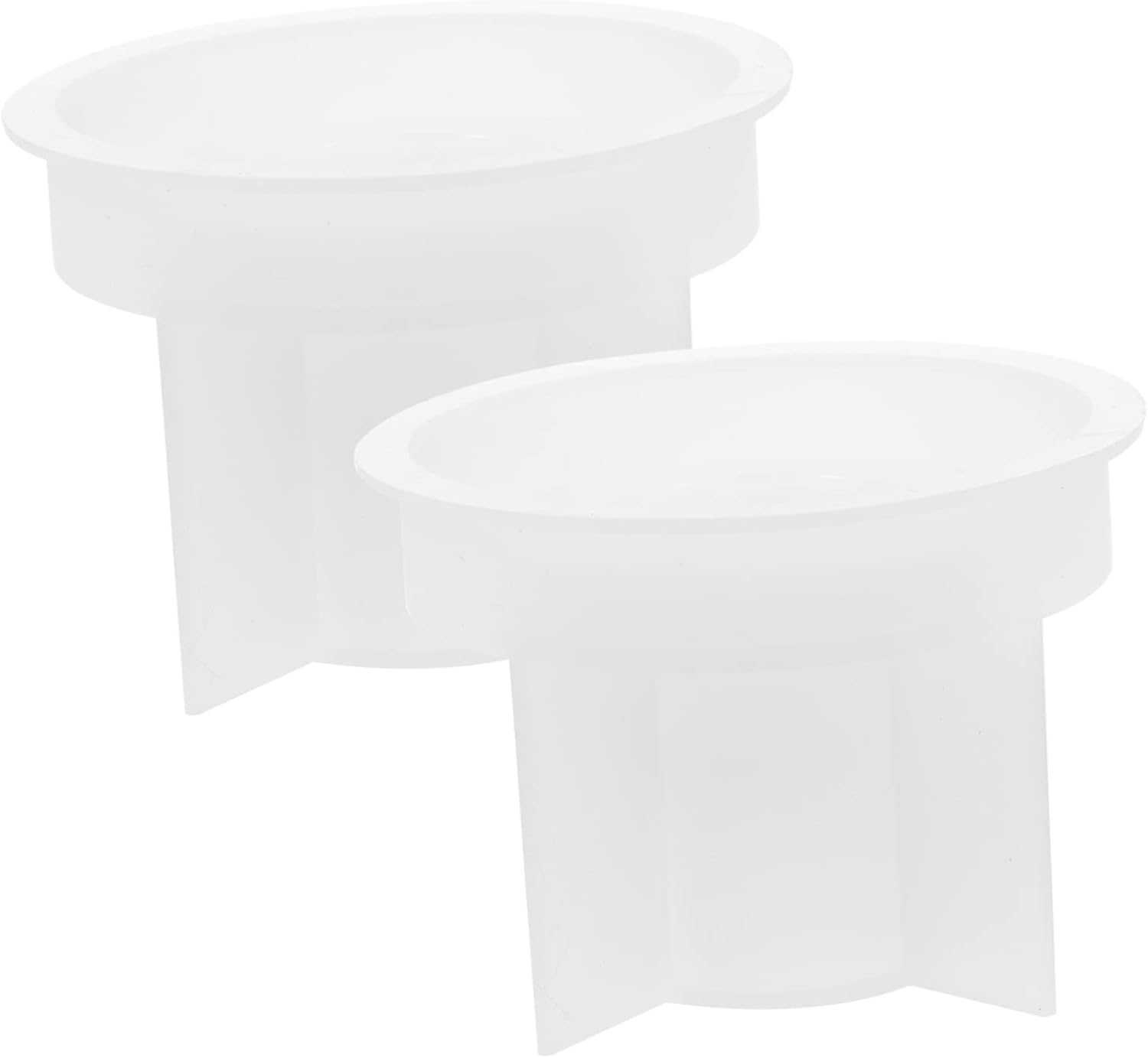 NUOBESTY 2pcs Taper Candle Molds Creative Silicone Candle Holder DIY Crafts