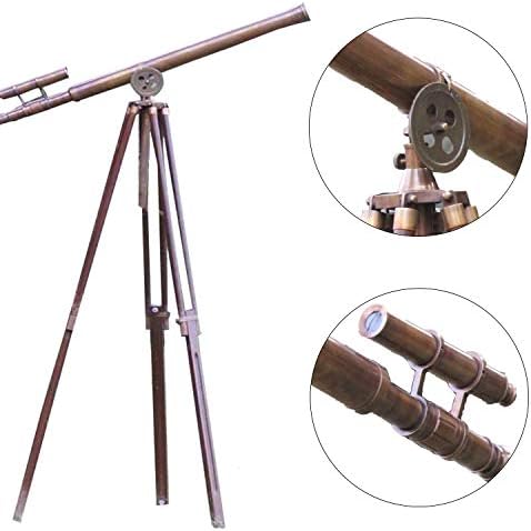 65 Inch Antique Marine Brass Telescope Double Barrel Tube