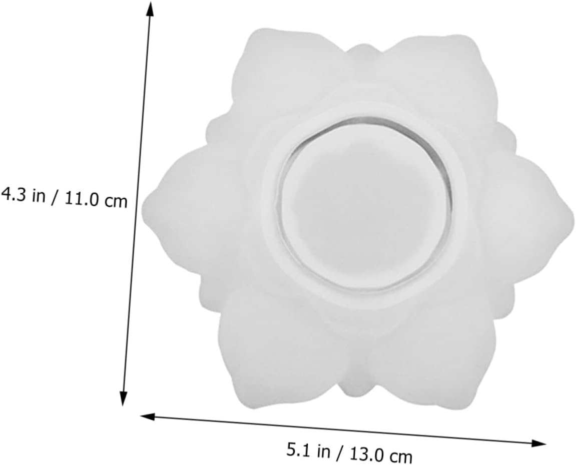 2pcs Lotus Shape Silicone Candle Making Molds for DIY Crafts