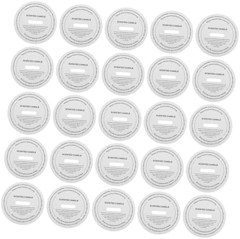 VILLFUL 100pcs Candle Dust Protectors White Paper Lids for DIY