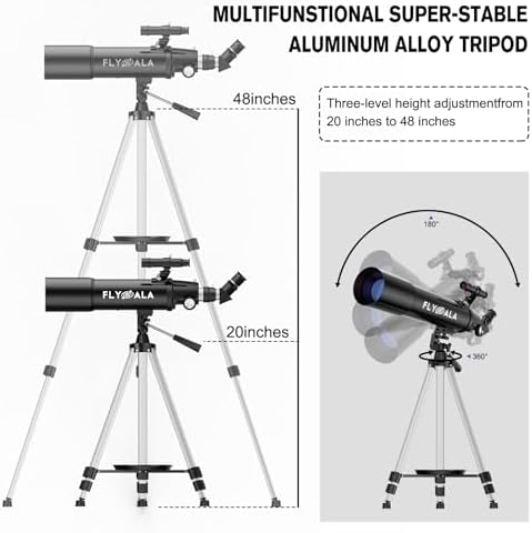 FlyGala Telescope for Kids and Adults 80mm Aperture 600mm Focal Length
