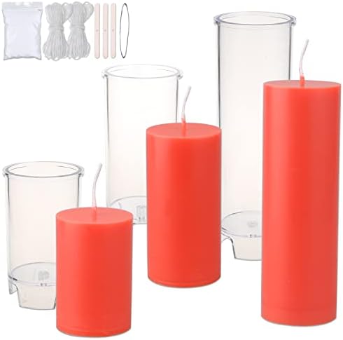 MILIVIXAY 3PCS Cylinder Candle Molds Set