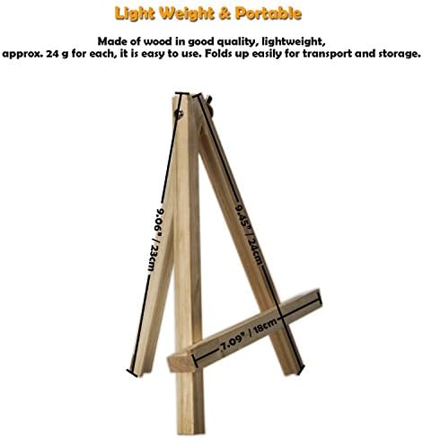 AUVOTTOKA 9 Inch Portable Wood Easel Tabletop Display