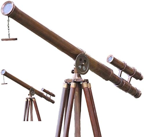 65 Inch Antique Marine Brass Telescope Double Barrel Tube