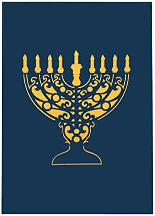 Elegant Hanukkah 3D Pop Up Card with Envelope