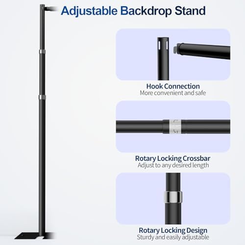 Sturdy Pipe and Drape Backdrop Stand Kit - 10x10ft Black