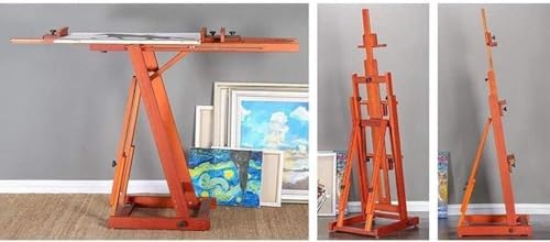 Large Beech Studio Easel for Art Display and Painting