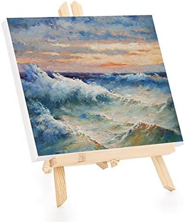 Tosnail 6 Pack 8x10 Inch Canvas and Easel Set