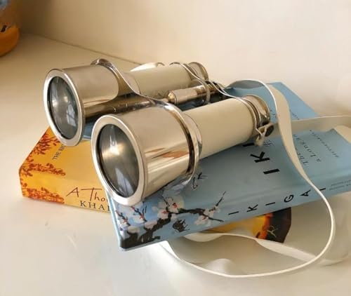 Nautical Chrome Binocular with Leather Case