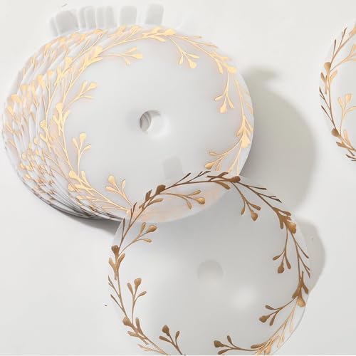 CDXHOME Candle Dust Covers 100pcs Floral Translucent Kraft