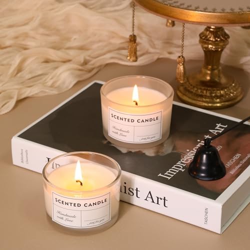 4oz Clear Candle Jars 15 Pack - Bamboo Lids for Candle Making