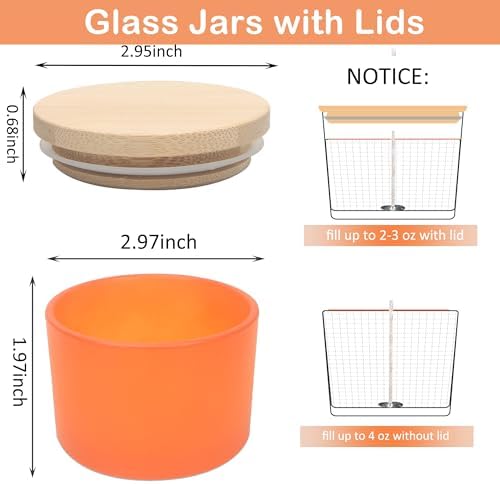 MILIVIXAY 20-Pack Fall Candle Jars with Lids and Kit