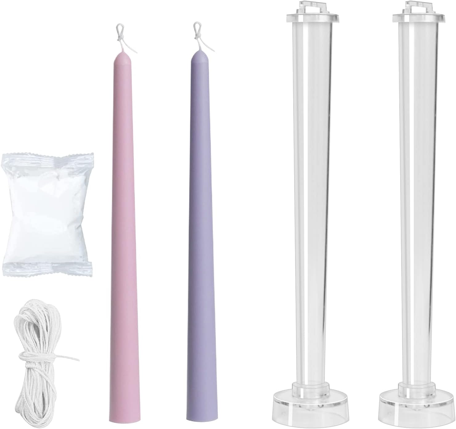 2-Pack Classic Tall Taper Candle Mold for Candle Making