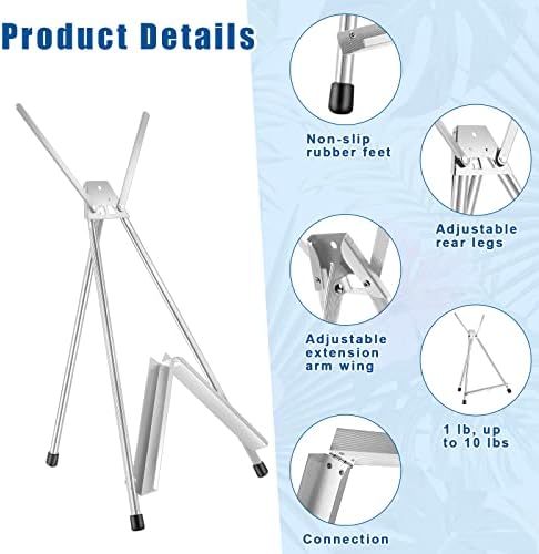 Xinnun 12 Pcs Adjustable Aluminum Easel Stand for Canvas Painting Display