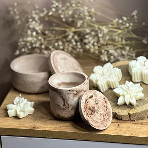 Storage Box Candle Jar Molds Set with Lids