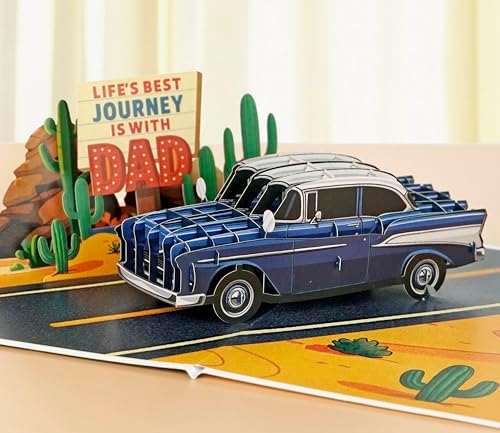 CUTPOPUP 3D Birthday Pop Up Card with Classic Car