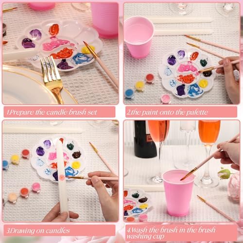 Resholder 64 Pcs Candle Painting Party Kit