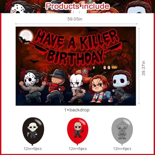 Halloween Horror Party Backdrop 5x3ft