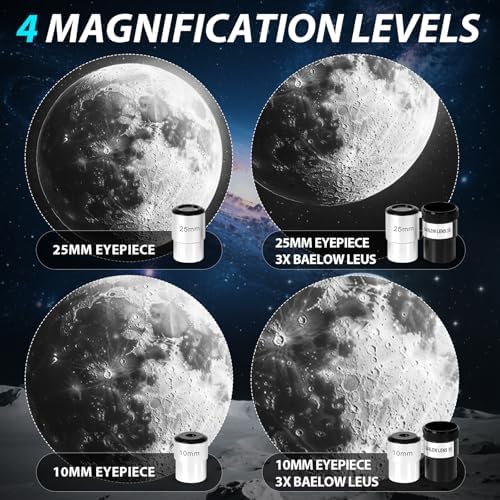 90mm Aperture Refractor Telescope for Moon Stars Observation