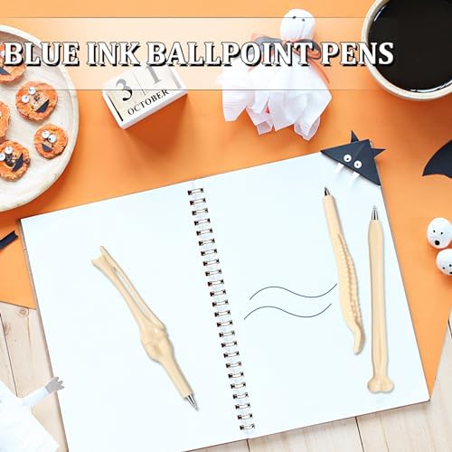 Outus 60 Piece Bone Pens Skeleton Ballpoint Pens for Nurses and Halloween