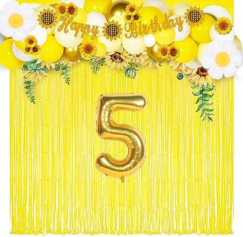 Yellow Streamers Party Backdrop - 2 Packs 32ft x 82ft