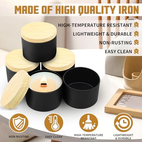 48-Pack Candle Jars with Metal Lids for Candle Making
