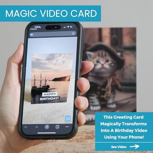 Magic Greetings Funny Cat Pirate Birthday Card
