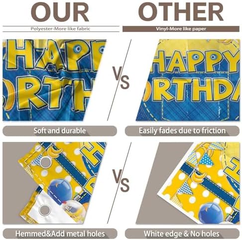 Yellow Jeans Cartoon Birthday Photo Background
