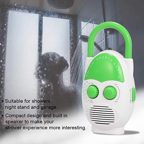 Waterproof Shower Radio with AMFM and Top Handle
