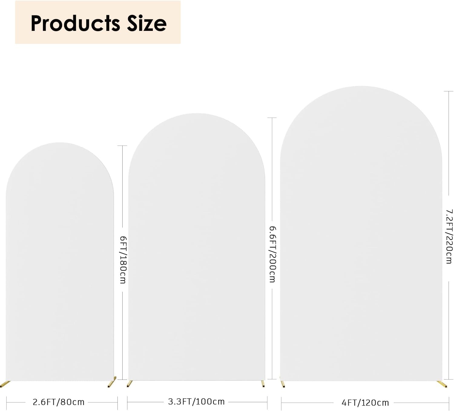 HAINARverS 3 Piece Wedding Arch Cover Set