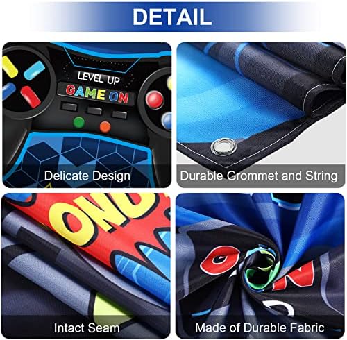 Blulu Gaming Birthday Backdrop for Party Decorations