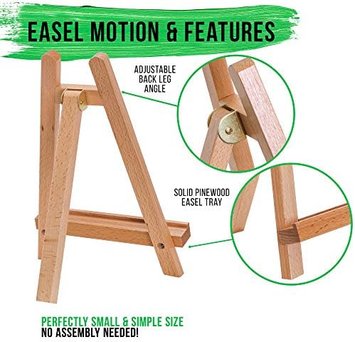 US Art Supply 8x8 Stretched Canvas Easel Kit 6 Pack
