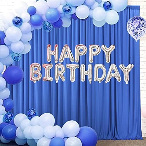 AK Trading Co 10x10 Foot Royal Blue Polyester Backdrop Drapes