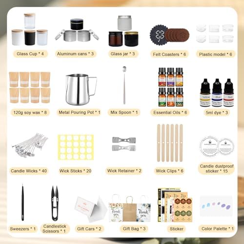 DOPXXBB Complete Candle Making Kit for Adults