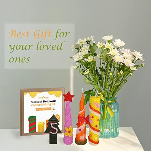 Bingfuego Beeswax Candle Making Kit for Kids 12 Sheets