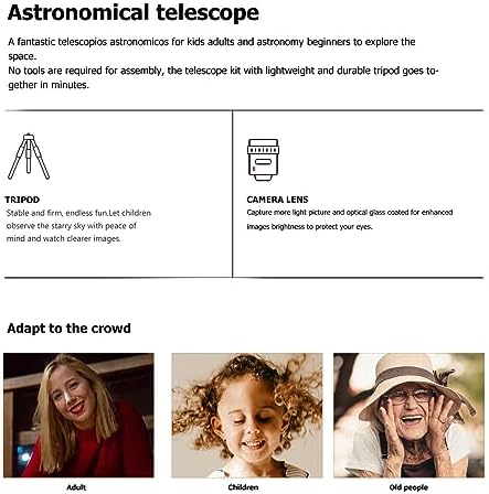 ULTECHNOVO Kids Astronomy Telescope with Tripod