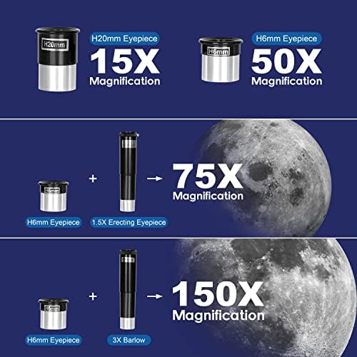 AOMEKIE 70mm Telescope with 300mm Tripod and Smartphone Adapter for Beginners