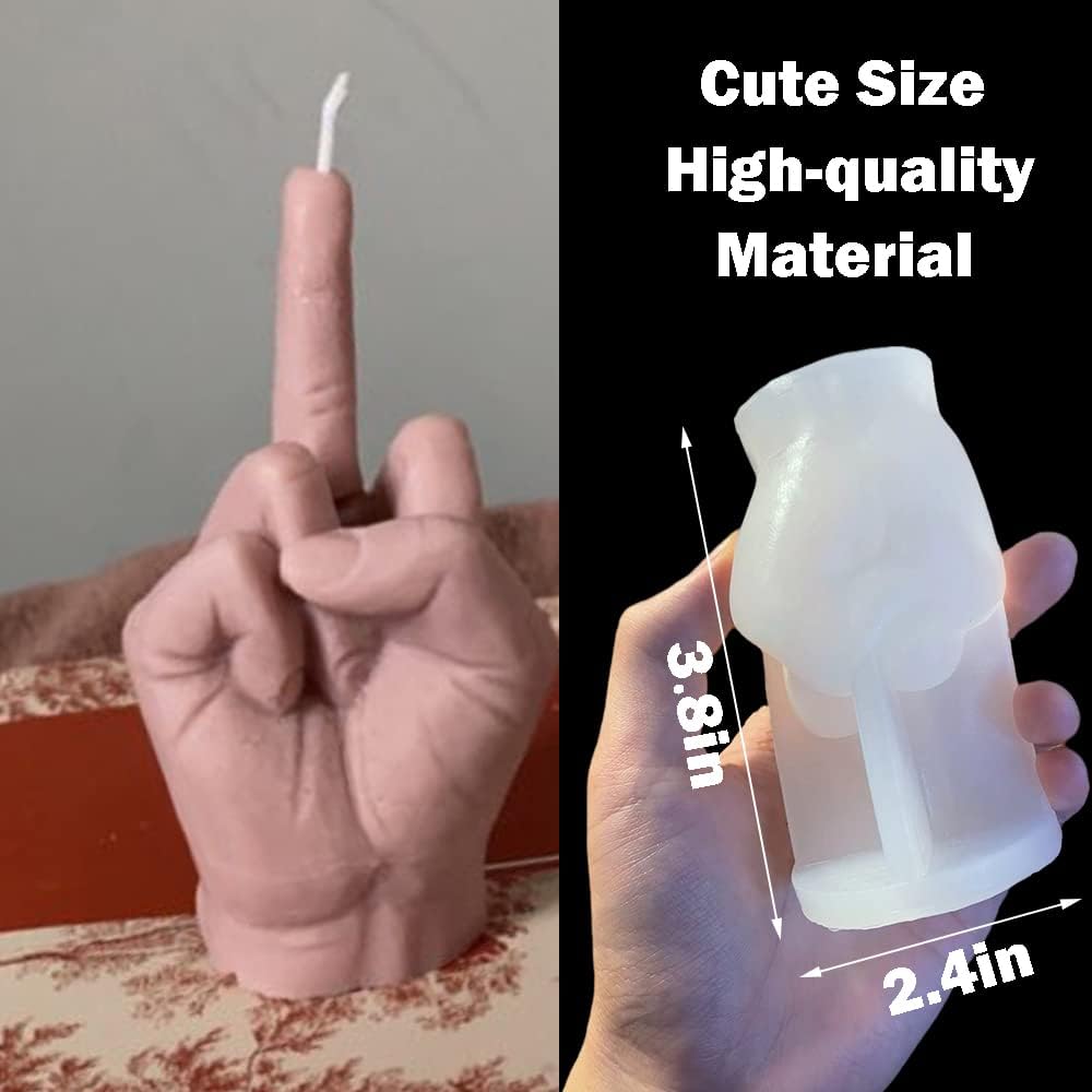 3D Hand Shaped Silicone Candle Mold for DIY Crafts