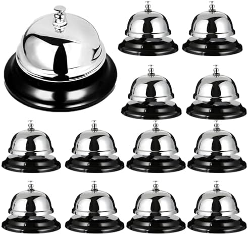 QTLCOHD 12 Pack Call Bell 335 Inch Diameter Metal Anti-Rust