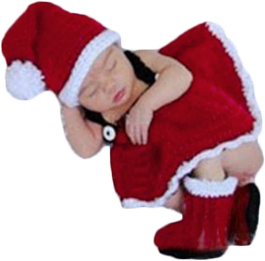 Zeroest Baby Christmas Photo Props Santa Hat and Boots