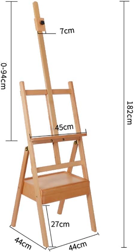 Adjustable Oil Painting Easel with Drawer and Eucalyptus Wood