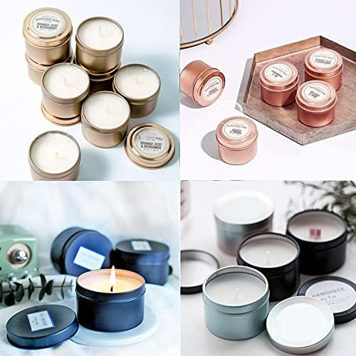 Unixing 24Pcs 4oz Candle Tins for DIY Making
