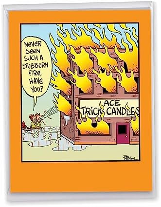 NobleWorks 1 Large Happy Birthday Card Funny Cartoon Greeting Card