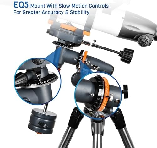 AOMEKIE 650mm Refractor Telescope with EQ Mount and Accessories