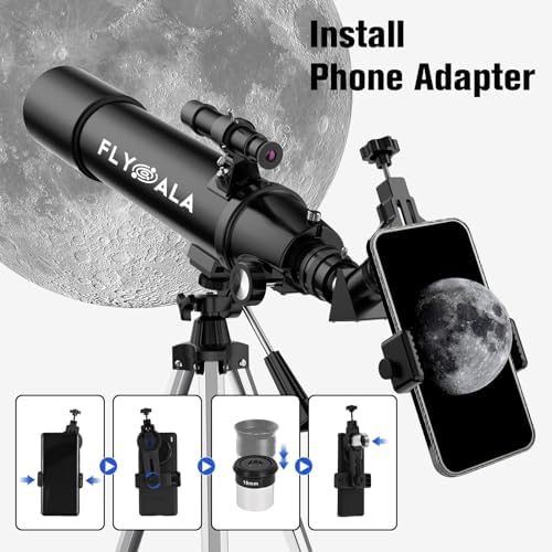 FlyGala Telescope for Kids and Adults 80mm Aperture 600mm Focal Length