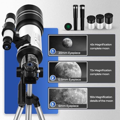 ESAKO Telescope for Kids Beginners 70mm Portable